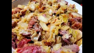 SMOTHERED CABBAGE AND NECKBONES