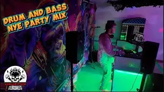 Pink at the homemade studios drum and bass NYE party