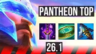 PANTHEON vs YORICK (TOP) | 41K damage | NA Master | 26.1