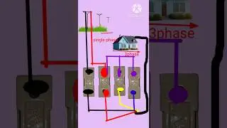 Single phase line convert to 3phase #electrical #wiringdiagram#youtubeshorts #shortfeed #shorts