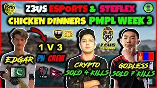 STE FLEX 🇵🇰 4TH CHICKEN DINNER 🔥 | PMPL SA S3 | Z3US ESPORTS 🇲🇳