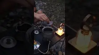 Minimalist Camp Life by the River | Hot Drink in the Wild #shorts