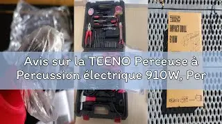 Avis sur la TEENO Perceuse &agrave; Percussion &eacute;lectrique 910W, Perceuse &agrave; Percussion Filaire 0-3000 RPM av