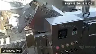 High Performance Shrimp Continuous Fryer Equipment Meat Sesame Balls Fish Continuous Frying Machine