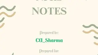 NFRS Notes @everyone @theicai @youtubecreators @CPA @AccountingStuff 