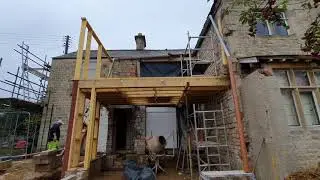 timber frame two storey extension build