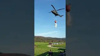 EUROCOPTER AS532 COUGAR in fire attack action