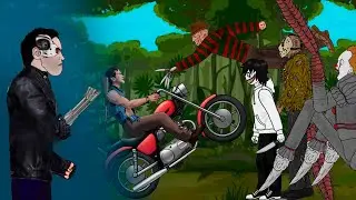 Terminator, Ash Williams VS Jason, IT Pennywise, Freddy, Jeff - Drawing Cartoon 2