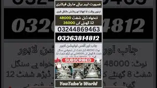Tiles Factory Jobs in Lahore | Food and Accommodation Free | Marble TIles Factory Jobs! #shorts