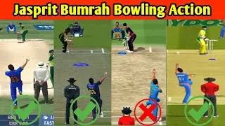 Jasprit Bumrah bowling action | RC 20 | Haydos 380 | Sachin Saga | WCC3 | Which game action is best?