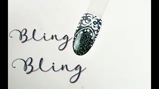💅 Bling Bling Nails 💅 :: Easy nailart tutorial :: syrenka Black II Indigo :: Odette Swan