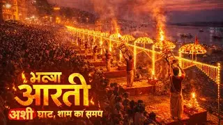 😱अस्सी घाट का भव्य आरती😱(साम का शमय)।।.#viral #vlogger #vlogger bhai bihari #youtube #youtubeshorts 