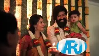 Rocking star yash and Radhika Baby Naming ceremony