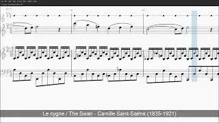 Le cygne The Swan - Saint-Sa&euml;ns - Level 3 Metronome + Violin Solo + Piano Accompany