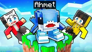 MİNECRAFT'TA TRALALERO TRALALA TEK BLOĞUNDA HAYATTA KALDIM!🌊🪼