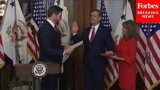 JUST IN: Trump's New CIA Director John Ratcliffe Sworn-In By VP JD Vance