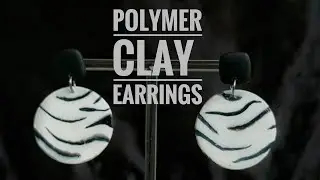 #50 Polymer Clay Zebra Stipes Earrings tutorial #polymerclaybeginners