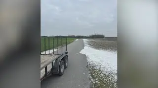 Mystery substance on Todd County road