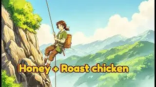 Harvesting Wild Cliff Honey 🍯 & Honey Glazed Roast Chicken  Cozy Ghibli Style ASMR Slow Life