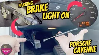 E-brake Shock Damper Replace 2005 Porsche Cayenne (aka Hand Foot Parking Brake EBrake Light on Dash)