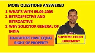 Daughters Equal Right on Property | More questions answered | Vineeta Sharma Vs. Rakesh Sharma