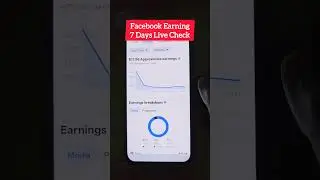 Facebook Live Earning check || #Earning #virals #live #short #down #check #howtofacebookearningsdown