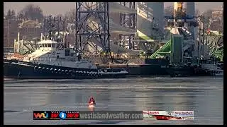 Turbine Barge Departs Marine Commerce Terminal - New Bedford MA Jan 28, 2026