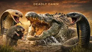 Deadly Dawn: Cobra vs Crocodile vs Black Mamba | A Brutal Wildlife Survival Fight