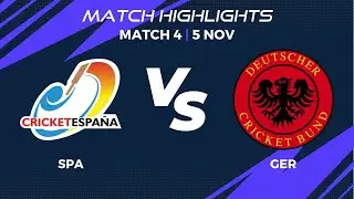 Match 4 - SPA vs GER | Highlights | Grizzly Bear ECI Spanish T20I Tri-Series, Nov 2022 | ECI22.035