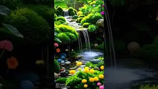 Flowers & water sounds for peace