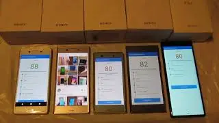 Sony Xperia  10 Plus vs Sony Xperia  XZ1, XZ1 compact, XZ, X   ANTUTU