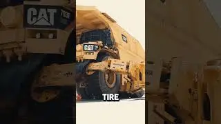 Changing Massive Tires on a Caterpillar! #shorts #construction #truck