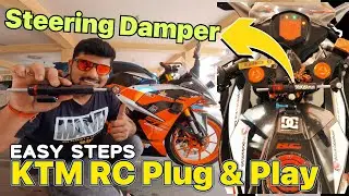 Installing Steering damper in KTM RC 200 | Steering Damper plug and play