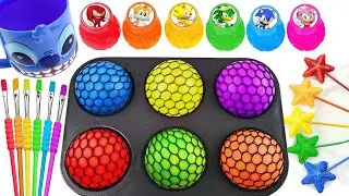 Satisfying Video l DIY How To Make Rainbow Slime Monster Botle Sprunki & Candy & Cookies ASMR CRUNCH