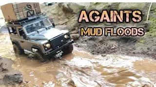 Amateur street fight against mud flood ‼️ jeep offroad 4x4