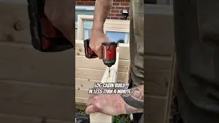 Bespoke Log Cabin in less than 60 seconds! #logcabin #gardenoffice #logcabinbuild #howto #onthetools