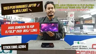 USED ASUS ZENBOOK 13 Flip Laptop i7 11TH 16GB 512GB SSD IRIS OLED 4K TOUCH/ 1.2KG STOCK CODE: AZ084