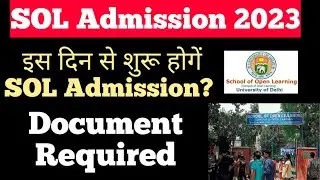 Sol du new admission 2023 | sol admission 2023 starting date?