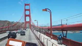 Big Bus Tours crossing the Golden Gate Bridge