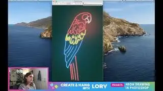 Lory Creates a Neon Drawing in Photoshop