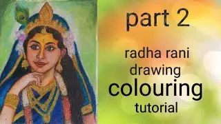 Beautiful Traditional Indian Goddess Drawing | Color Pencil Artwork