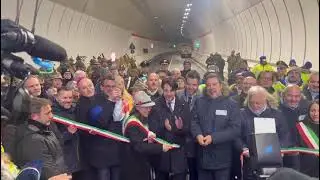 Taglio del nastro per la galleria di Valle di Cadore