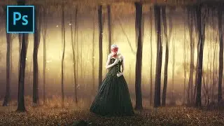 How To Create Fantasy Look Background - Photoshop Magic Forest Tutorial