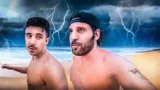 CORREMOS NA PRAIA COM TROVOADA