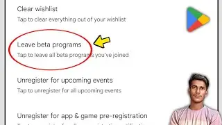 What does Play Store Leave beta programs settings mean?