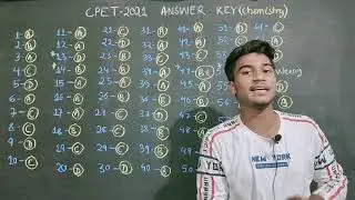 CPET CHEMISTRY ANSWER KEY-2021