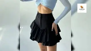 Elegant High Waist Ruffle Skirt