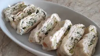 ЛАВАШ с СЫРОМ ЧЕСНОКОМ и ЗЕЛЕНЬЮ. Закуска за 15 минут