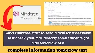 Mindtree start to send a mail guys see complete video for better understanding @OnlineCareerportal