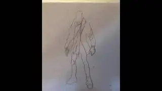 Drawing of Agent Jones Vengeance Skin from Fortnite